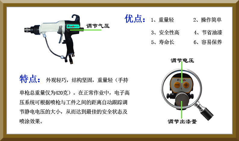 靜電噴槍產品特性